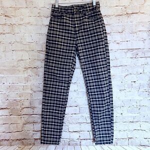 American Eagle plaid mom jeans